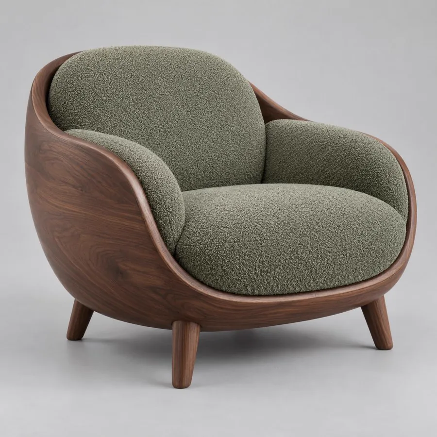 Cocoon lounge chair: the design image