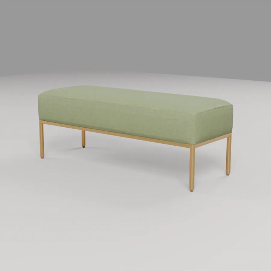 Velvet bench: the 3D model made from the image