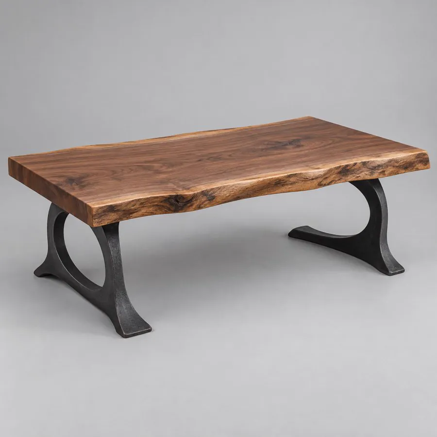 Live-edge coffee table: the design image
